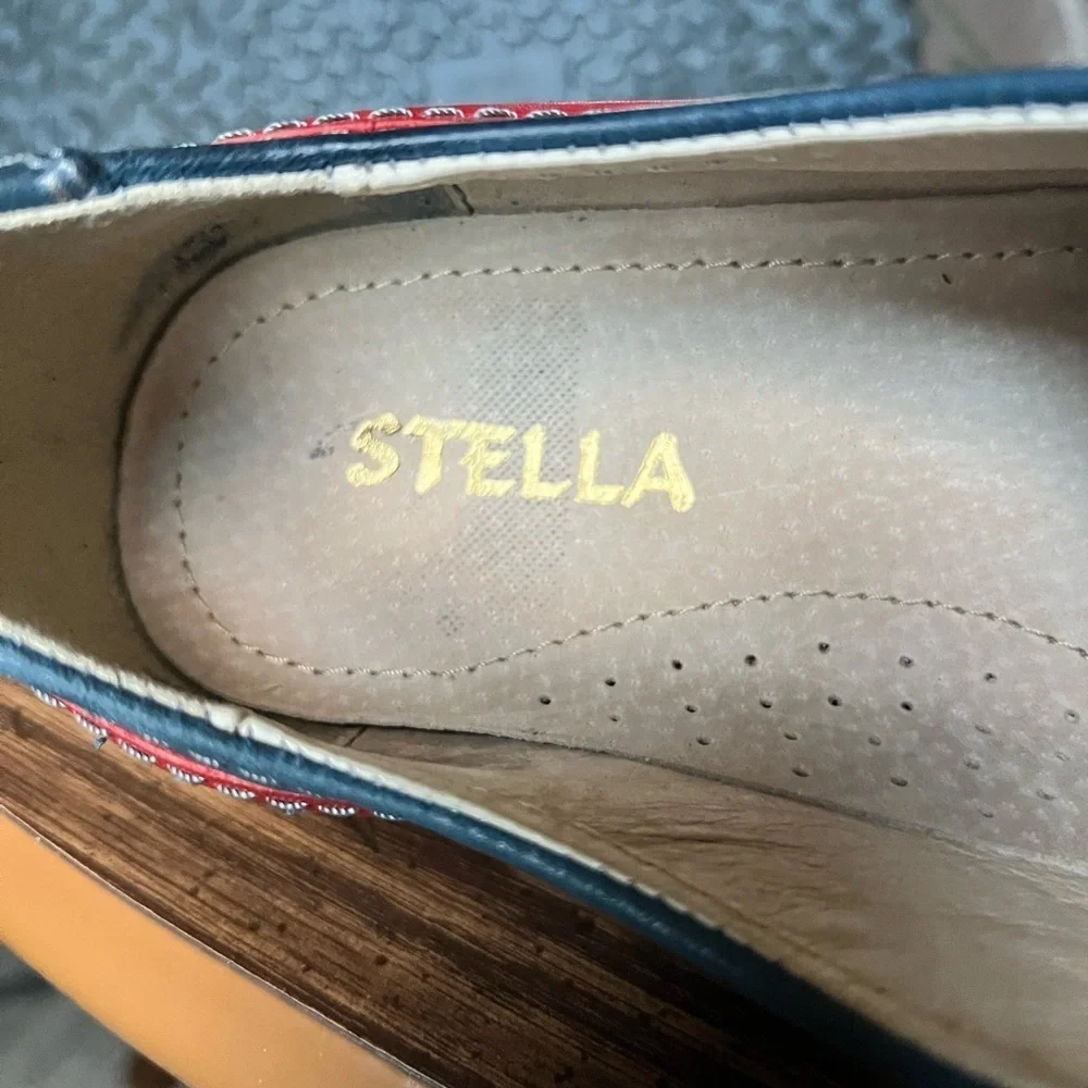 STELLA soft cornflour blue leather sneakers